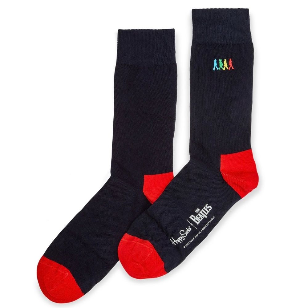 Happy Socks x the Beatles Organic Cotton Blend Crew Socks with Embroidery Detail